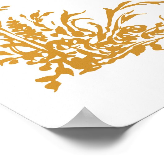 Amber Botanical Arch Garden Wedding Welcome Poster (Hoek)