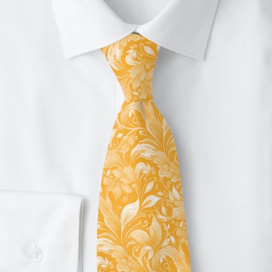 Amber Botanische Batik Stropdas