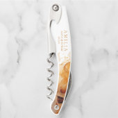 Amber Brandy Abstract Ink Wedding Party ID1089 Kurkentrekker (Voorkant)