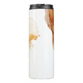 Amber Brandy Abstract Ink Wedding Party ID1089 Thermosbeker (Achterkant)