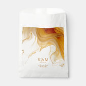 Amber Brandy Abstracte Ink Wedding ID1089 Bedankzakje (Voorkant)