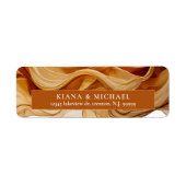 Amber Brandy Abstracte Ink Wedding ID1089 Etiket (Voorkant)