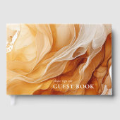 Amber Brandy Abstracte Ink Wedding ID1089 Gastenboek (Voorkant)