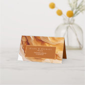 Amber Brandy Abstracte Ink Wedding ID1089 Plaatskaartje (Achterkant)