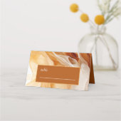 Amber Brandy Abstracte Ink Wedding ID1089 Plaatskaartje (Voorkant)