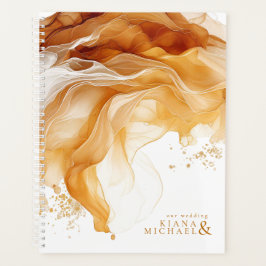 Amber Brandy Abstracte Ink Wedding ID1089 Planner