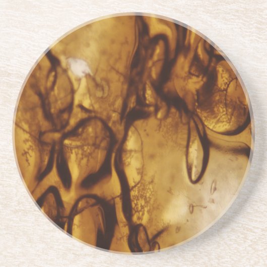 Amber Bubbles Zandsteen Onderzetter (Voorkant)