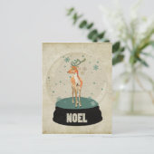Amber Buck Noel Snowglobe Briefkaart (Staand voorkant)