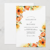 Amber Captivating Spring Wedding Kaart (Voorkant / Achterkant)