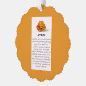 Amber Crystal Betekenis Sieraden Gift Kaart Label (Links)
