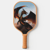 Amber Dragon fantasie Pickleball Paddle (Achterkant)