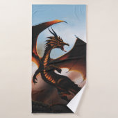 Amber Dragon Fantasy Badhanddoek (Badhanddoek)
