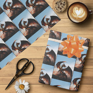 Amber Dragon Fantasy Cadeaupapier