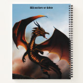 Amber Dragon Fantasy Notitieboek (Achterkant)