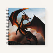 Amber Dragon Fantasy Notitieboek (Voorkant)