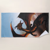 Amber Dragon Fantasy Strandlaken (Voorkant)