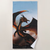 Amber Dragon Fantasy Strandlaken (Voorkant)