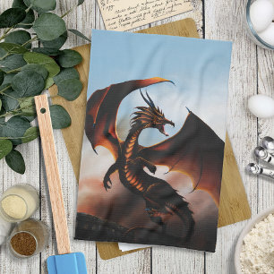 Amber Dragon Fantasy Theedoek