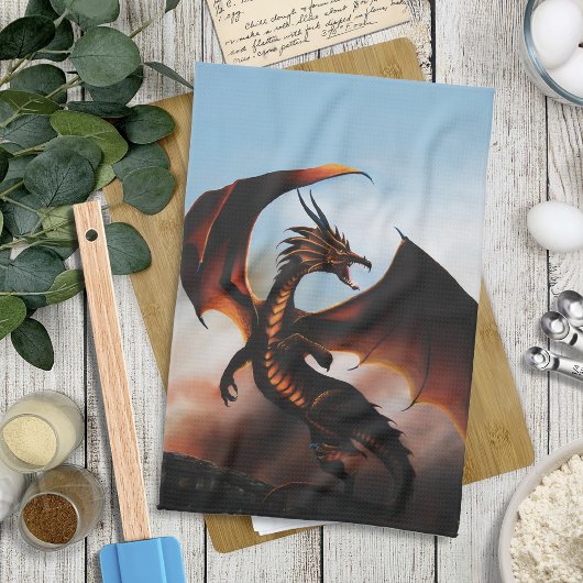 Amber Dragon Fantasy Theedoek