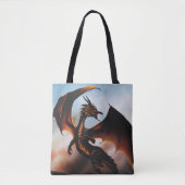 Amber Dragon Fantasy Tote Bag (Voorkant)