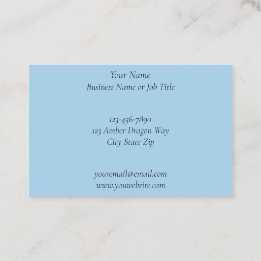 Amber Dragon Fantasy Visitekaartje (Achterkant)