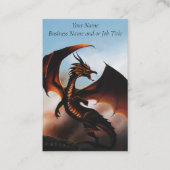 Amber Dragon Fantasy Visitekaartje (Voorkant)