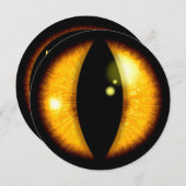 Amber Dragons Ooguitnodiging Kaart (Voorkant / Achterkant)