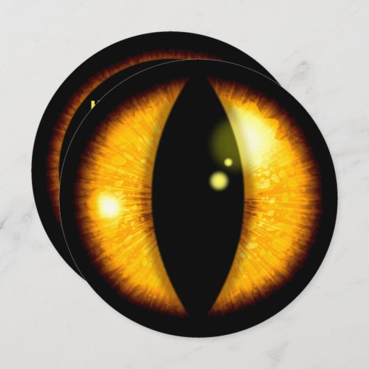 Amber Dragons Ooguitnodiging Kaart (Voorkant / Achterkant)