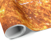 AMBER DROP GOLDEN YELLOW ABSTRACT PATROON CADEAUPAPIER (Rol Hoek)