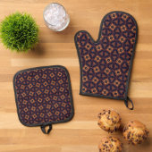 Amber Eclipse Mozaïek Ovenwant & Pannenlap Set (Top down)