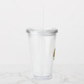 Amber edelsteen en parels acryl drinkbeker (Rechts)