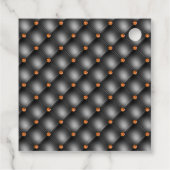 Amber edelsteen luxe getuft faux leer bedankjes labels (Achterkant)