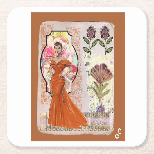 Amber Elegance Kartonnen Onderzetters (Voorkant)