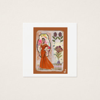 Amber Elegance Vierkante Visitekaartjes