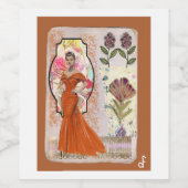 Amber Elegance Wijn Etiket (Enkel label)