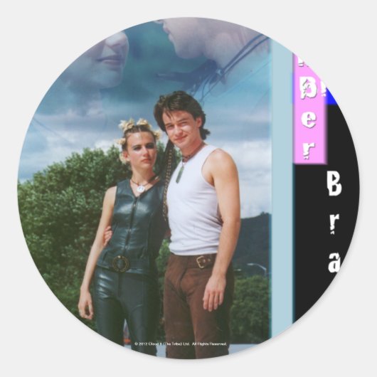 Amber en Bray Bramber Ronde Sticker (Voorkant)