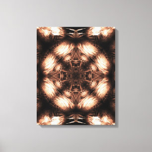 Amber Energie Mandala Fractale Kunst Canvas Afdruk