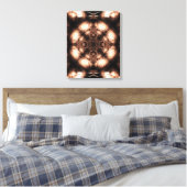 Amber Energie Mandala Fractale Kunst Canvas Afdruk (Insitu (Slaapkamer))