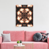Amber Energie Mandala Fractale Kunst Canvas Afdruk (Insitu (Woonkamer))