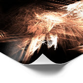 Amber Energie Mandala Fractale Kunst Perfect Poster (Hoek)