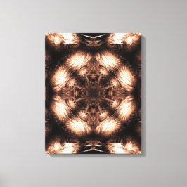 Amber Energy Mandala Fractal Art Canvas Afdruk
