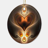 Amber Eternity Heart kerstversiering Keramisch Ornament (Links)
