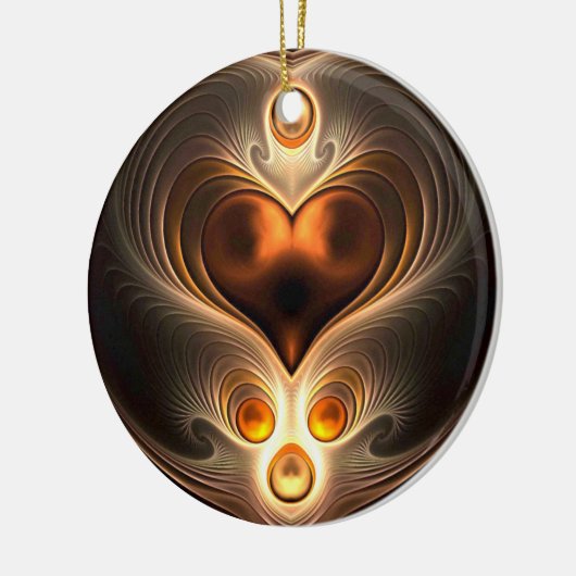 Amber Eternity Heart kerstversiering Keramisch Ornament (Links)