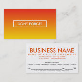 amber fade afspraak herinnering afsprakenkaartje (Voorkant / Achterkant)