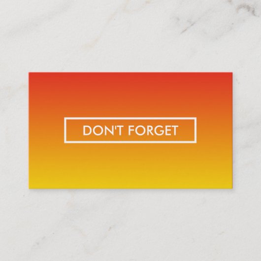 amber fade afspraak herinnering afsprakenkaartje (Voorkant)