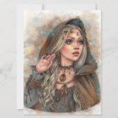 Amber Fantasy Fae Enchantress Art Kaart (Voorkant)