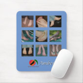 Amber Feet Collage Mousepad Muismat (Met muis)