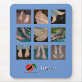 Amber Feet Collage Mousepad Muismat (Voorkant)