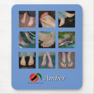 Amber Feet Collage Mousepad Muismat