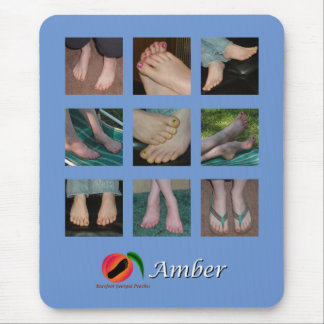 Amber Feet Collage Mousepad Muismat